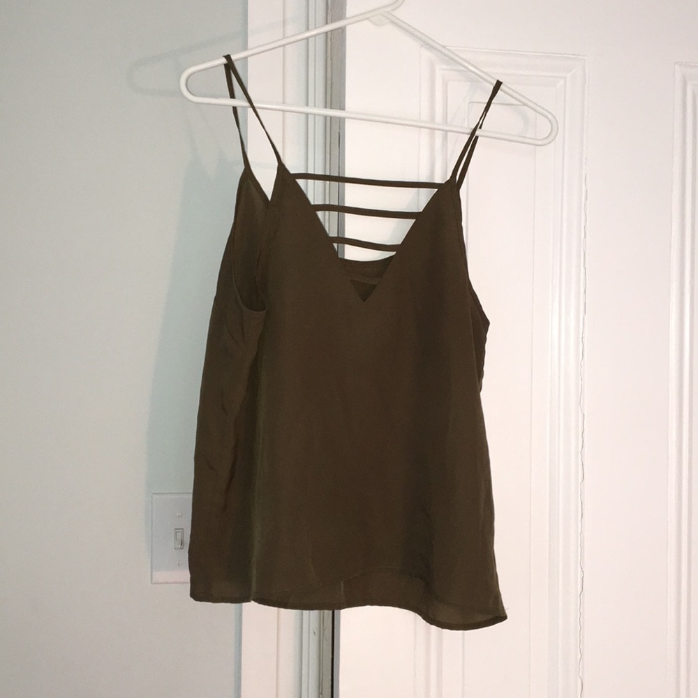 Army green tank top